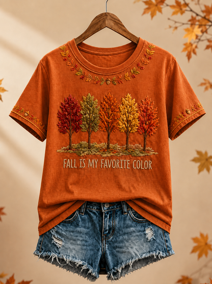 Women's Fall Is My Favorite Color T-shirt de manga curta