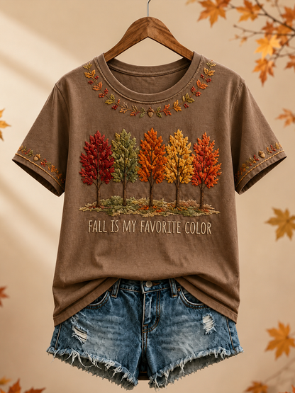 Women's Fall Is My Favorite Color T-shirt de manga curta
