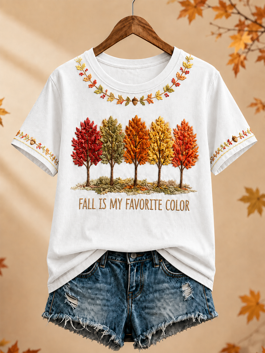 Women's Fall Is My Favorite Color T-shirt de manga curta