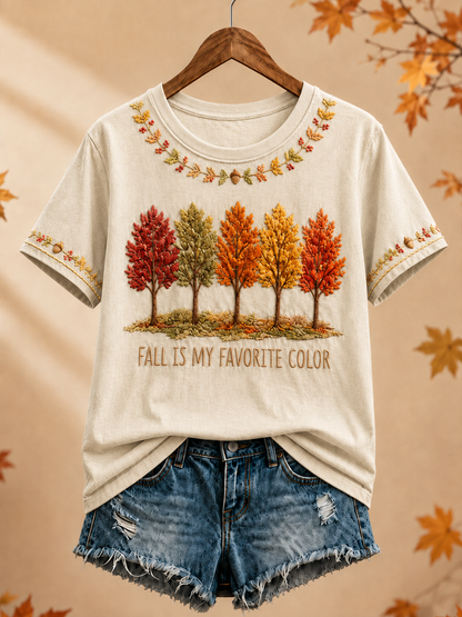 Women's Fall Is My Favorite Color T-shirt de manga curta