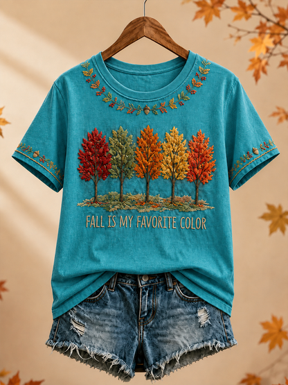 Women's Fall Is My Favorite Color T-shirt de manga curta