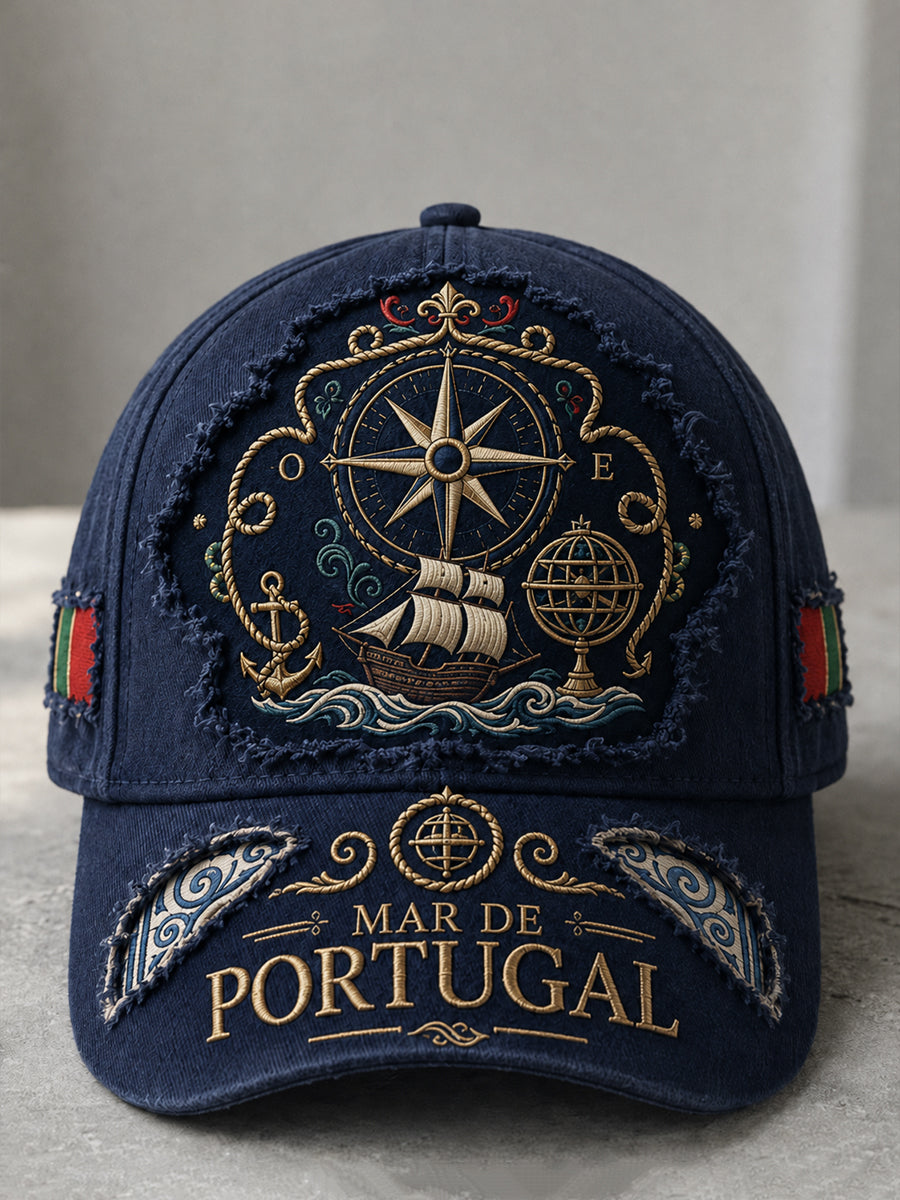 Unisex espírito náutico português temático chapéu casual com impressão artística