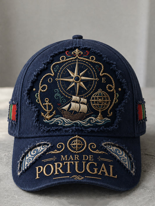 Unisex espírito náutico português temático chapéu casual com impressão artística
