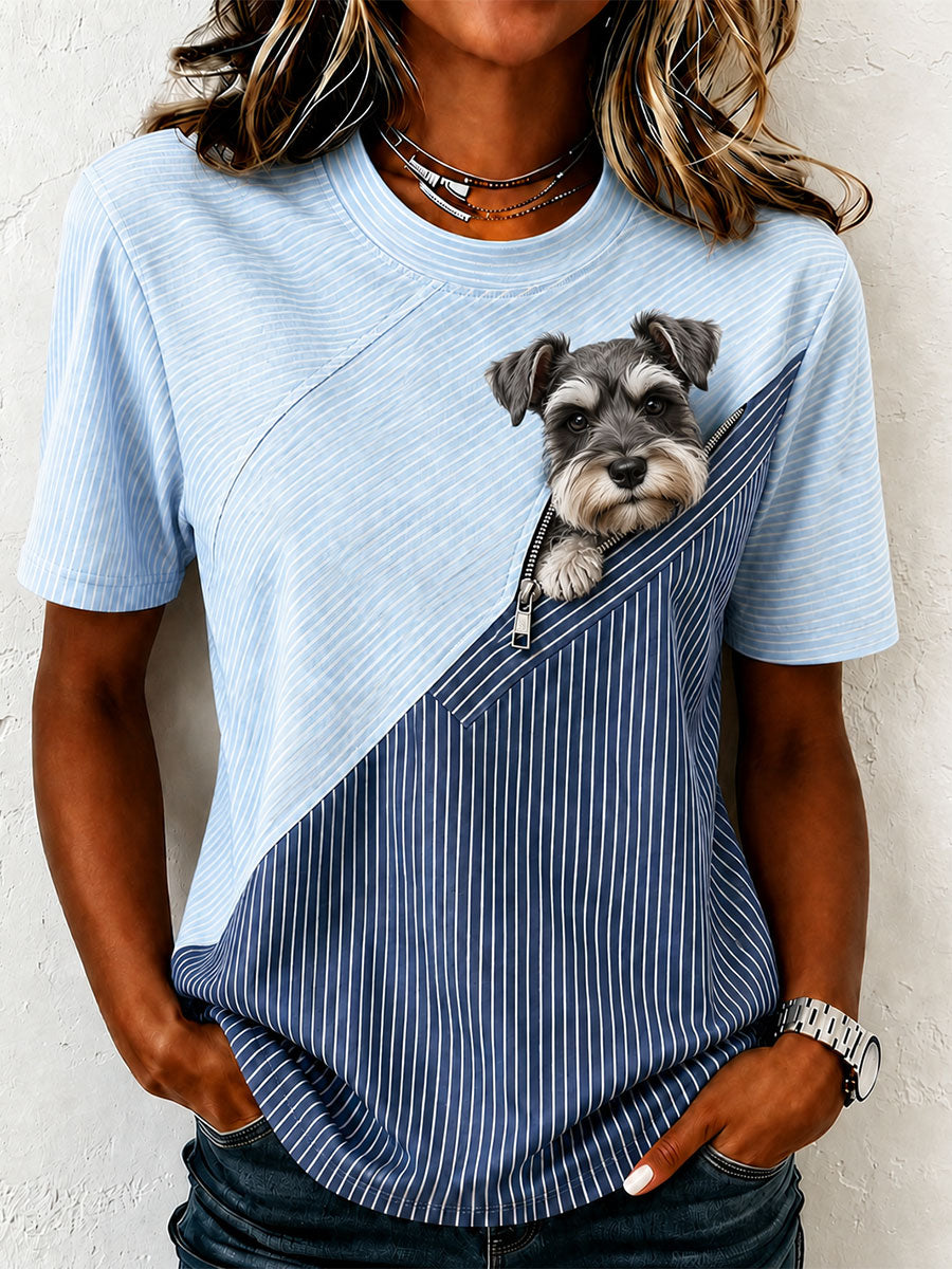 T-shirt divertida Schnauzer das mulheres