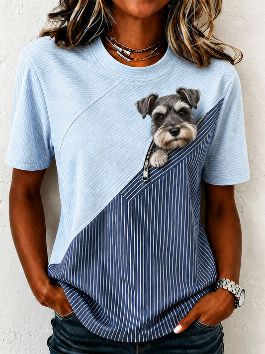 T-shirt divertida Schnauzer das mulheres