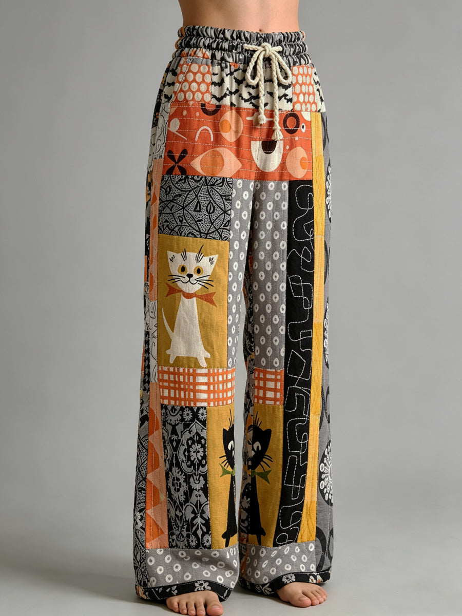 Calças de impressão Art Animal feminino