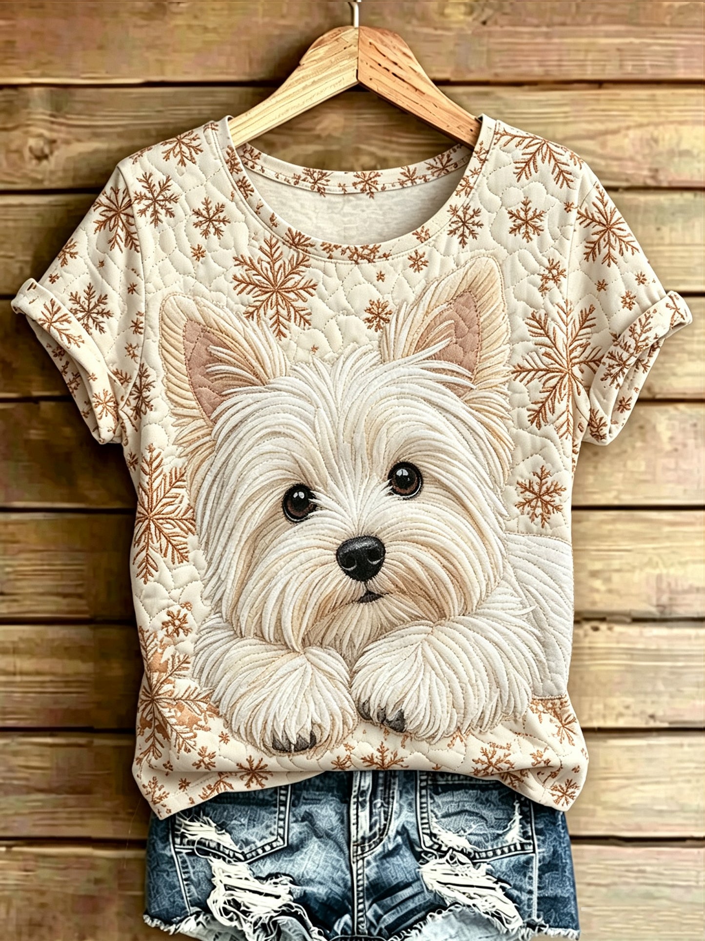 Camiseta feminina de manga curta, soltinha, estampada com arte de animais, estilo vintage e moderno