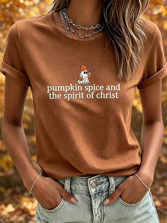 Women's Pumpkin Spice E O Espírito De Cristo T-shirt