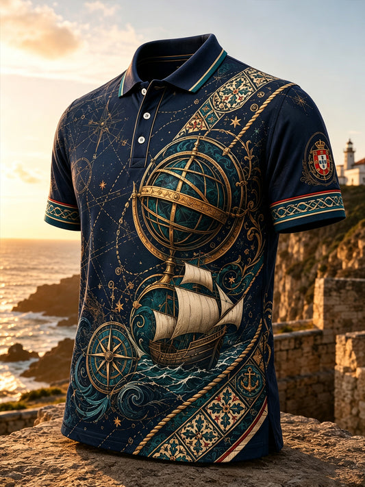 Elementos Culturais Marítimos Portugueses Masculinos Polo Art Print