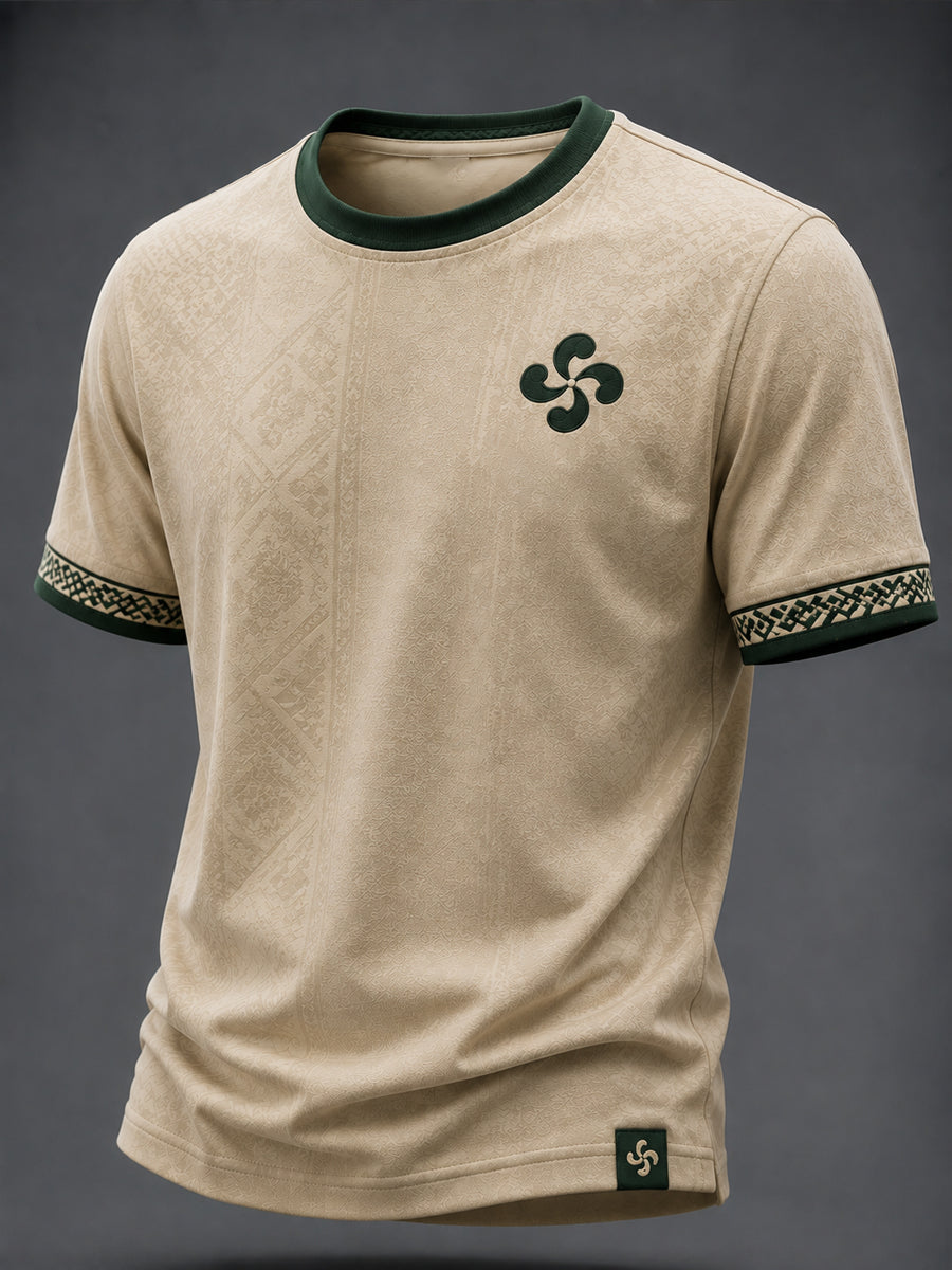 Camiseta estampada masculina do País Basco