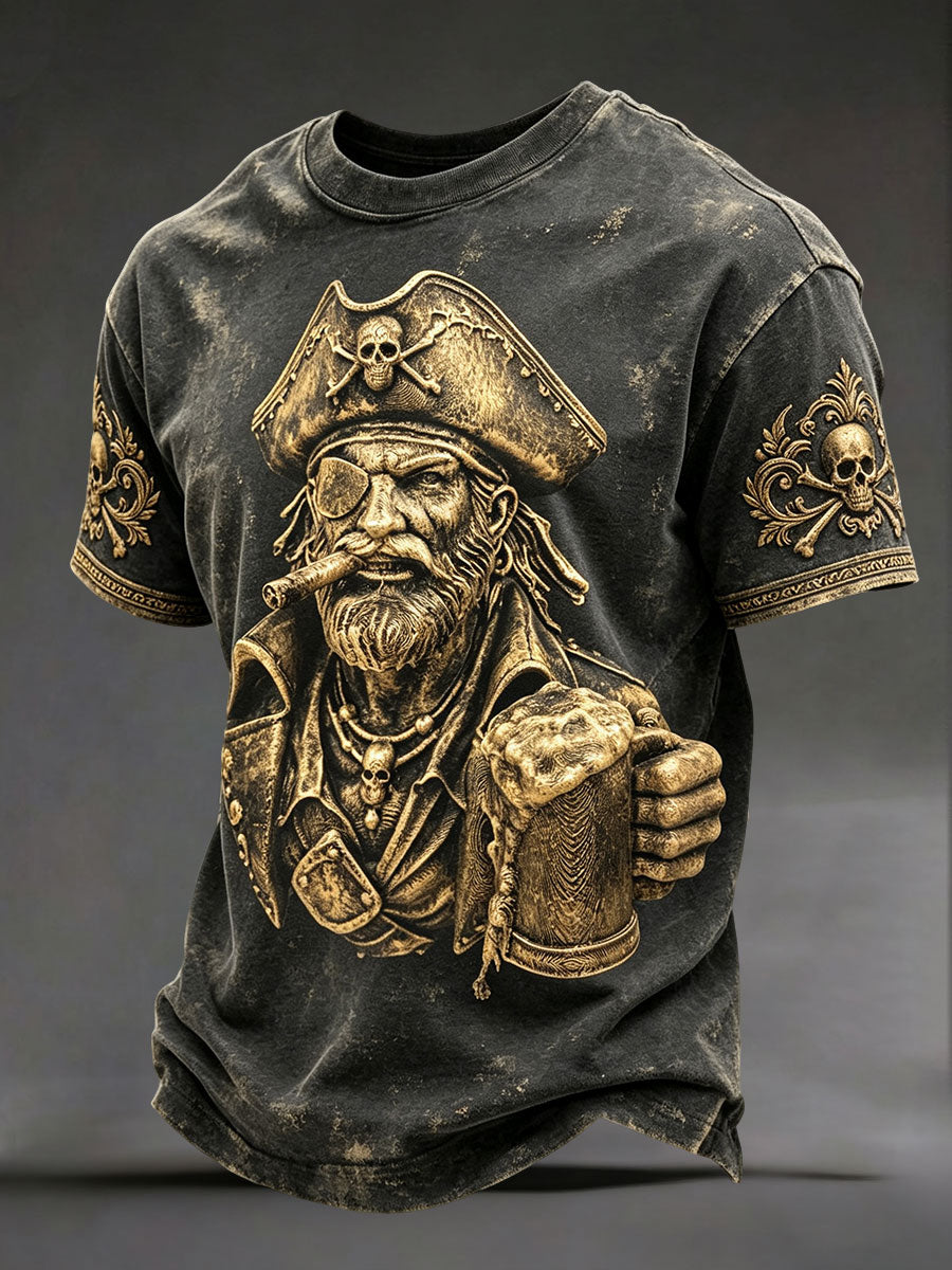 Camisetas masculinas com estampa de pirata