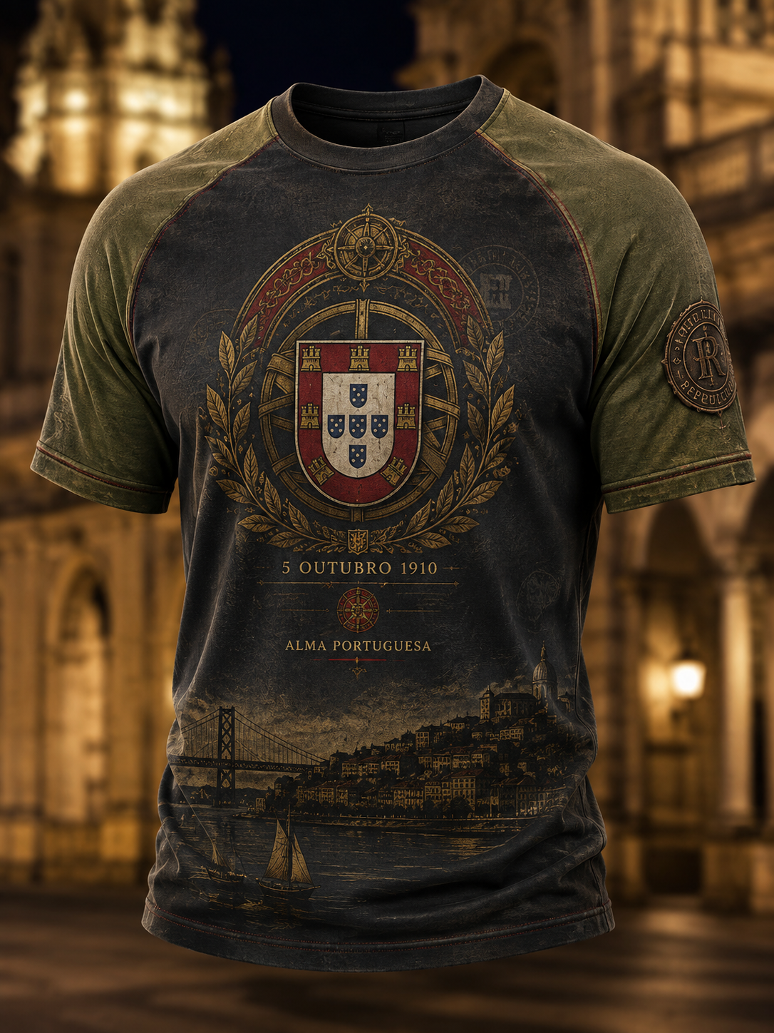 Homem's The Republic Of Portugal's Anniversary Day T-Shirt Manga Curta