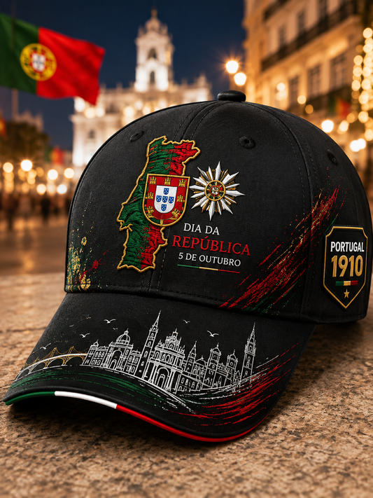 Chapéu unissex do Dia do Aniversário da República de Portugal