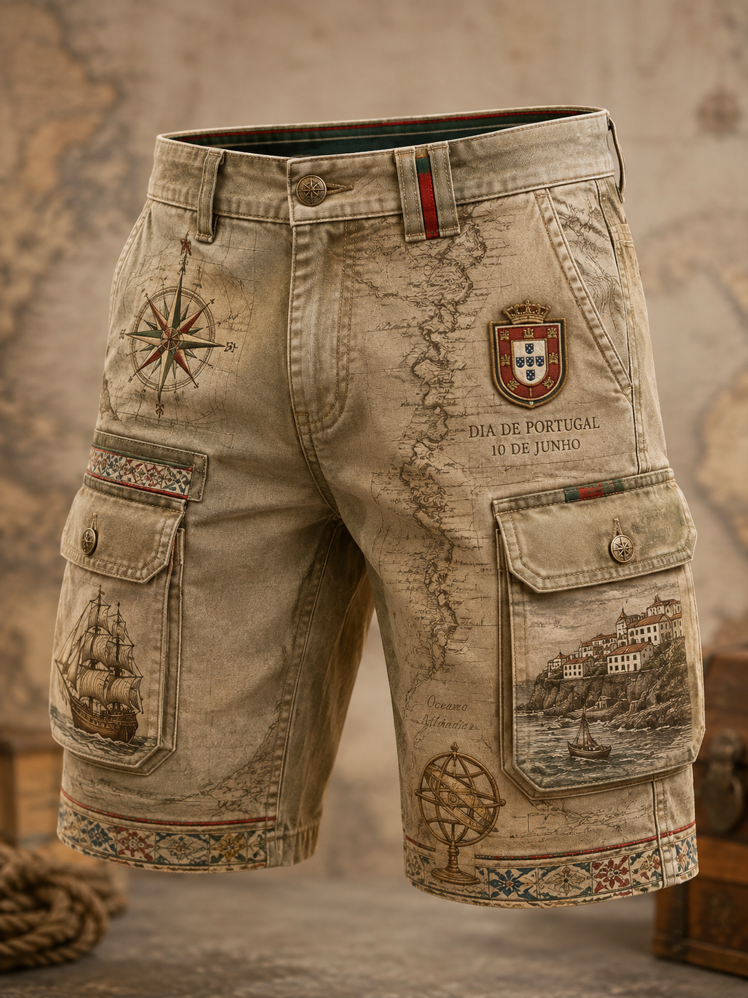 Men's The Republic Of Portugal's Anniversary Day Cargo Shorts