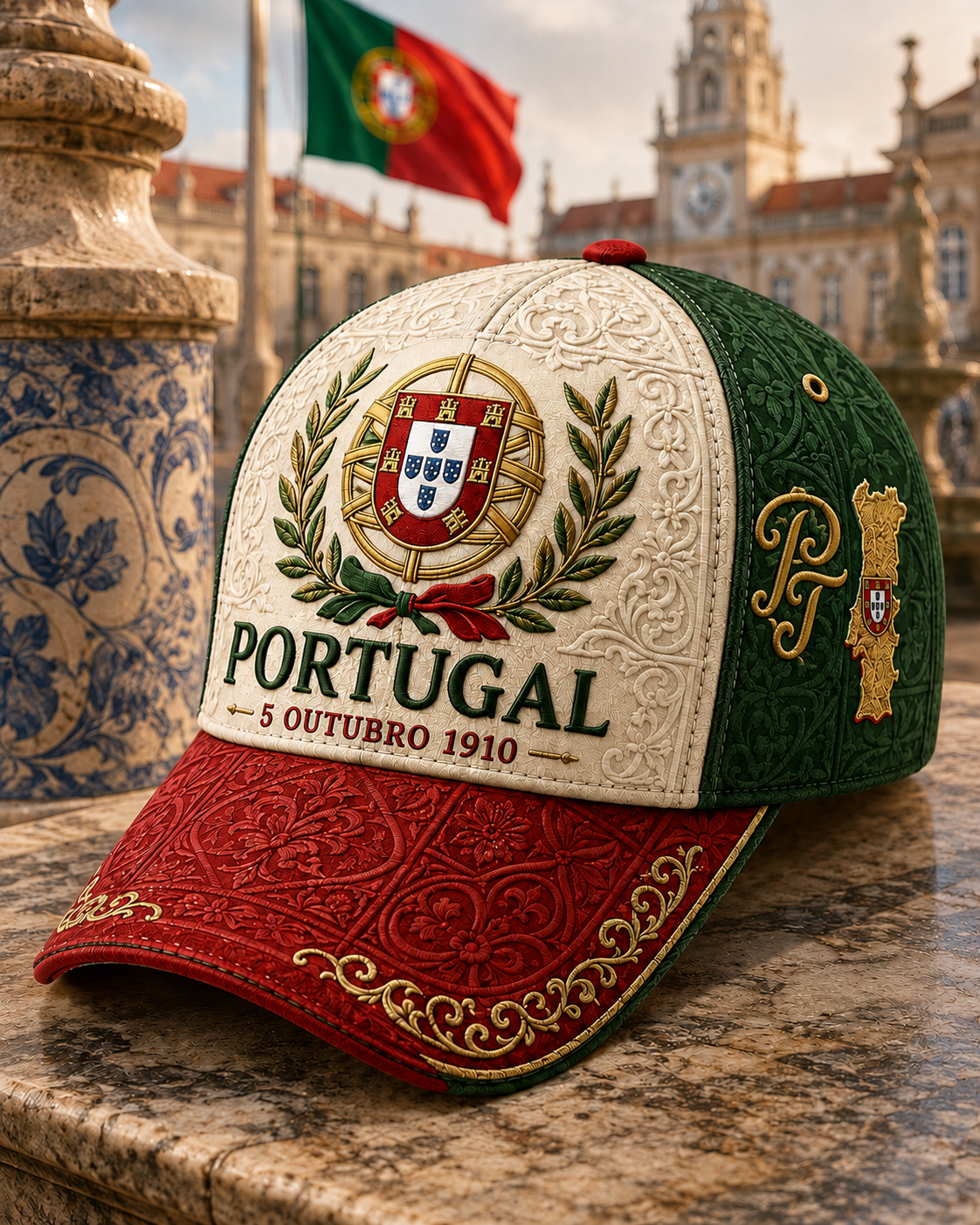 Chapéu unissex do Dia do Aniversário da República de Portugal