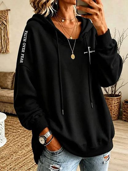 Women's Christian O CAMINHO, A VERDADE E A VIDA 14:6 Com Capuz Casual Impresso