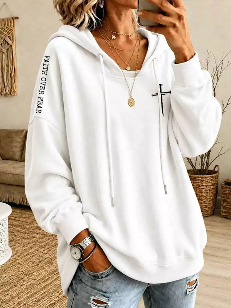 Women's Christian O CAMINHO, A VERDADE E A VIDA 14:6 Com Capuz Casual Impresso