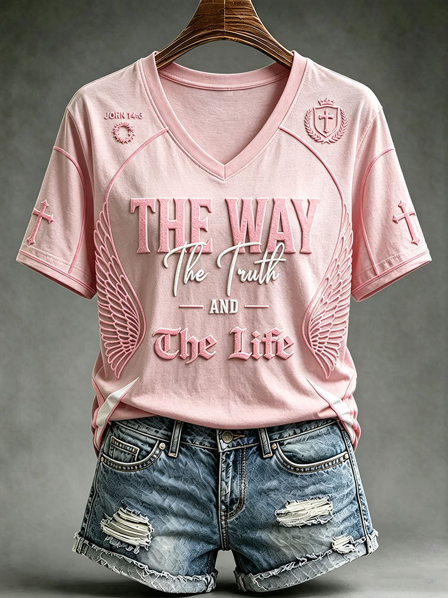 Women's The Way TheTruth e The Life T-shirt de manga curta