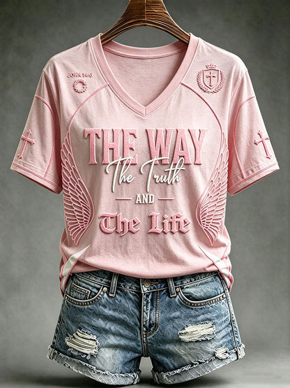 Women's The Way TheTruth e The Life T-shirt de manga curta