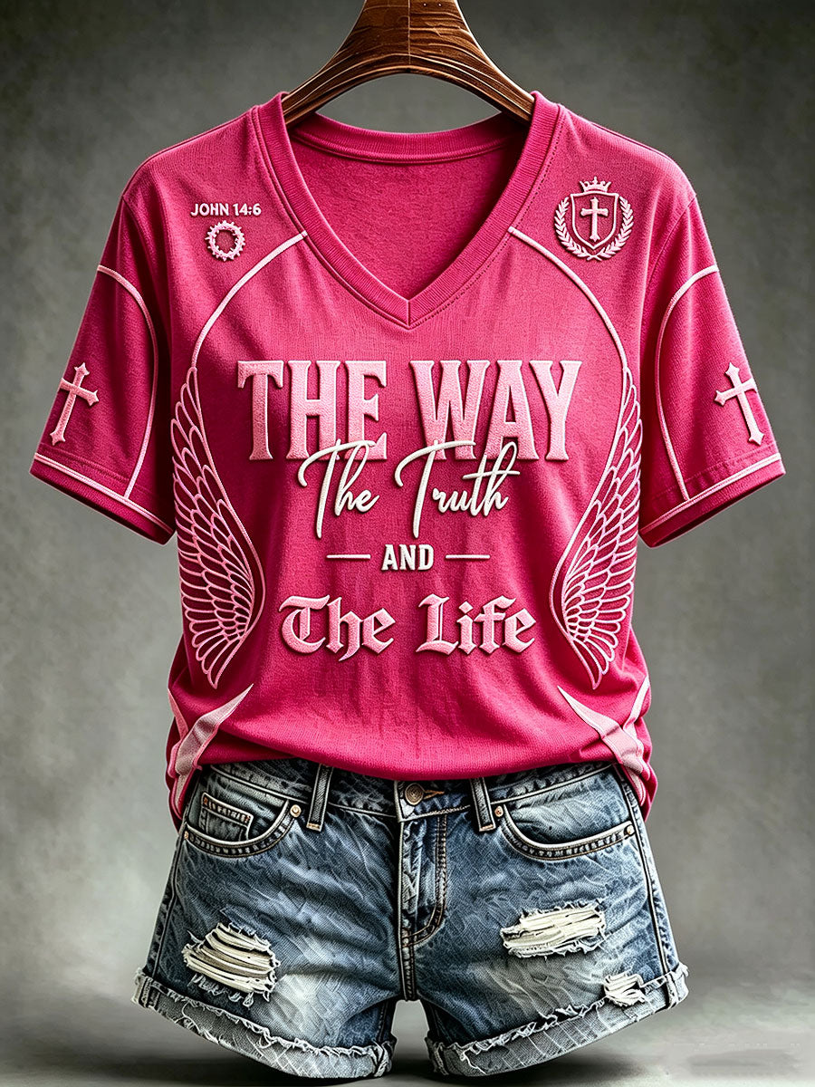 Women's The Way TheTruth e The Life T-shirt de manga curta