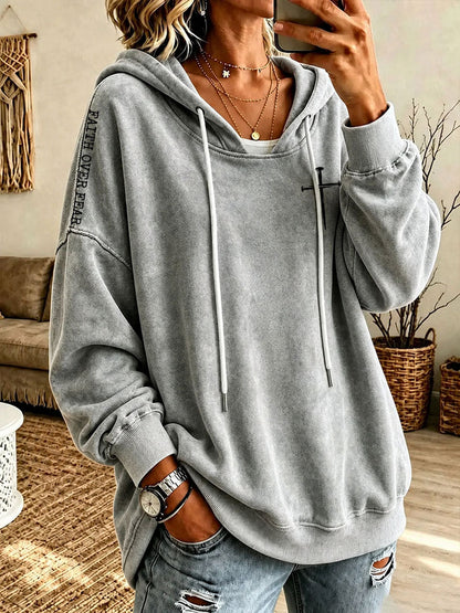 Women's Christian O CAMINHO, A VERDADE E A VIDA 14:6 Com Capuz Casual Impresso