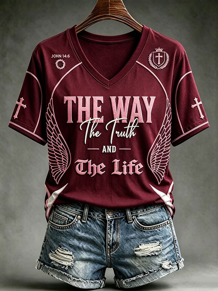 Women's The Way TheTruth e The Life T-shirt de manga curta