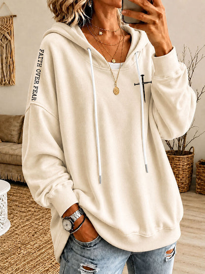 Women's Christian O CAMINHO, A VERDADE E A VIDA 14:6 Com Capuz Casual Impresso