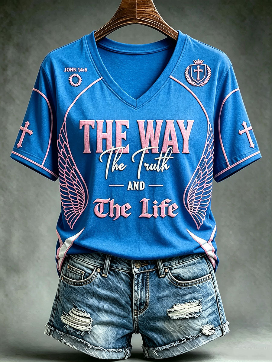 Women's The Way TheTruth e The Life T-shirt de manga curta
