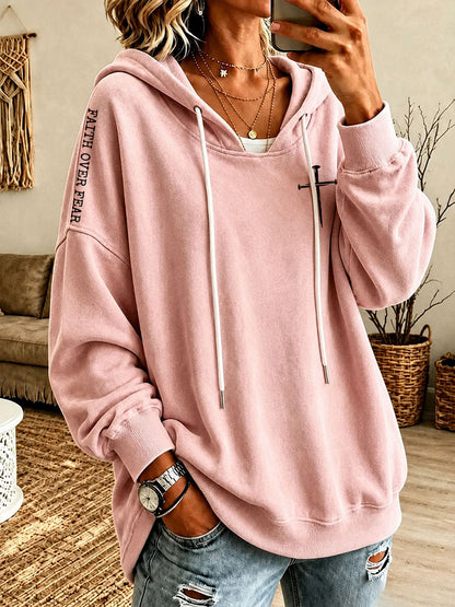 Women's Christian O CAMINHO, A VERDADE E A VIDA 14:6 Com Capuz Casual Impresso