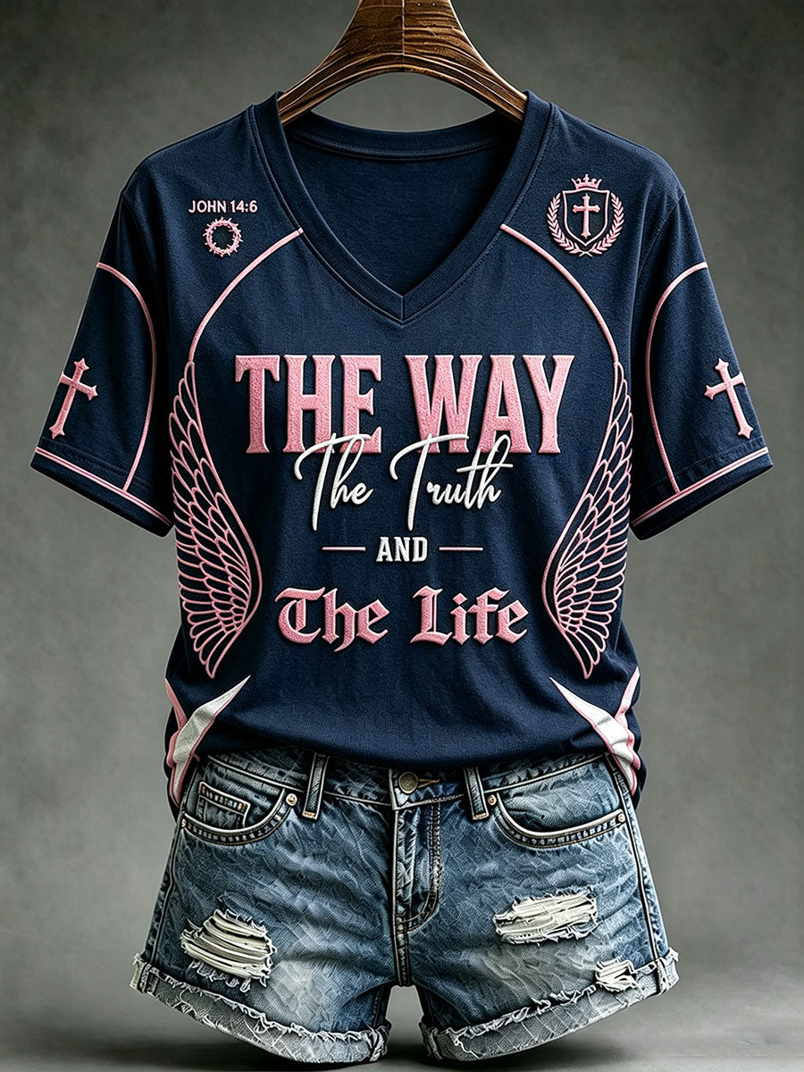 Women's The Way TheTruth e The Life T-shirt de manga curta