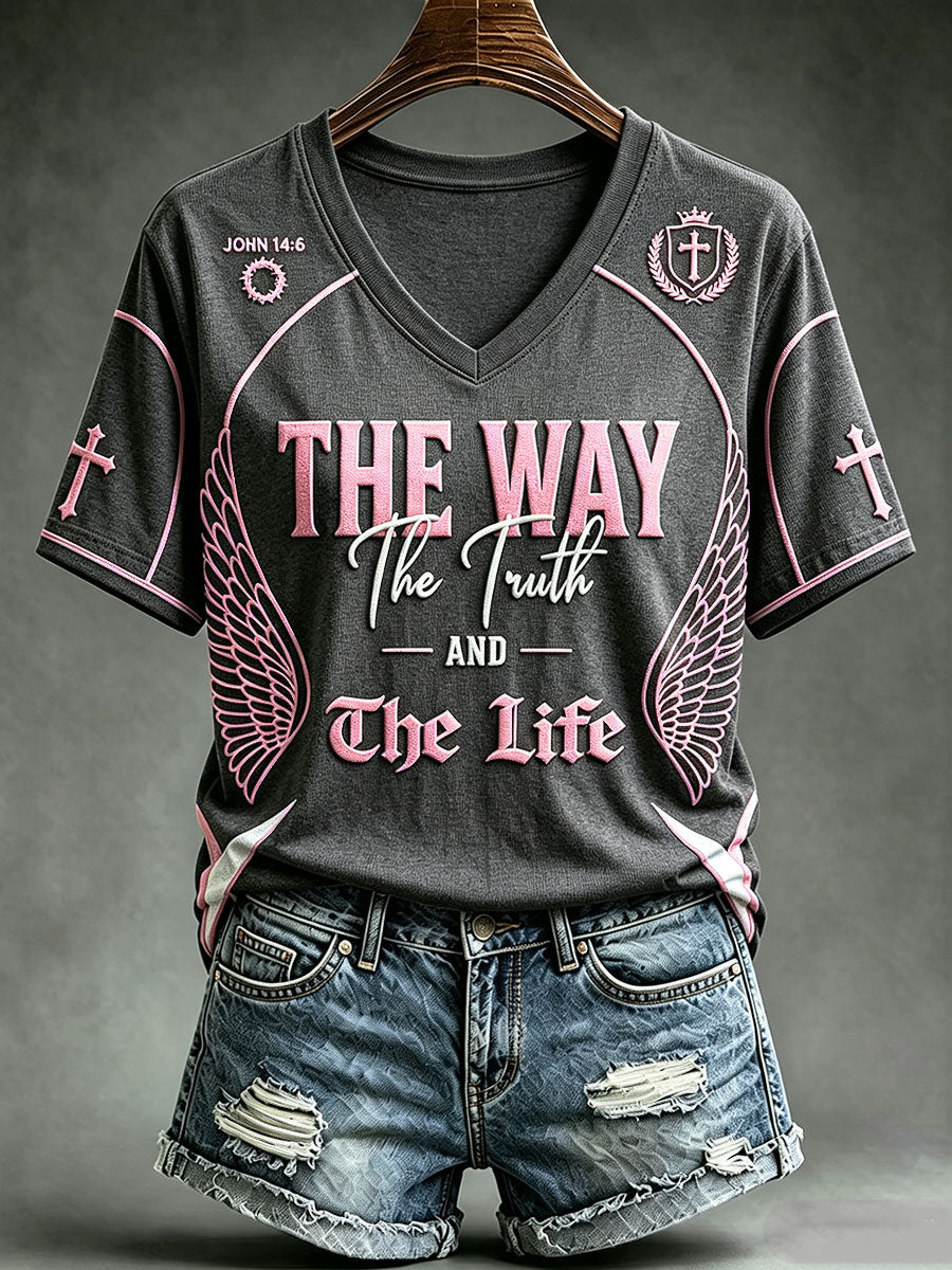 Women's The Way TheTruth e The Life T-shirt de manga curta