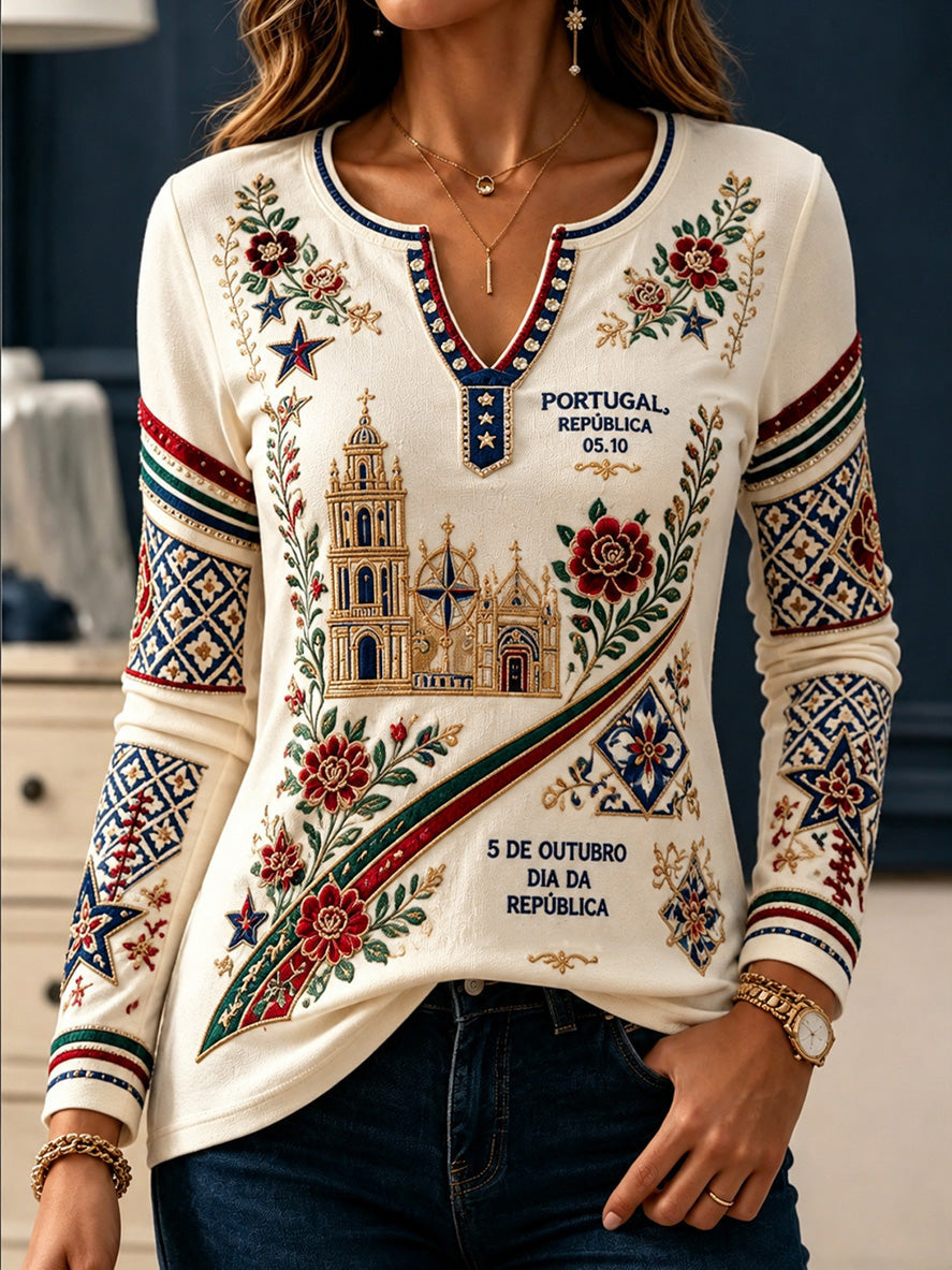 Camiseta com estampa comemorativa da República das Uvas, conceito de design feminino
