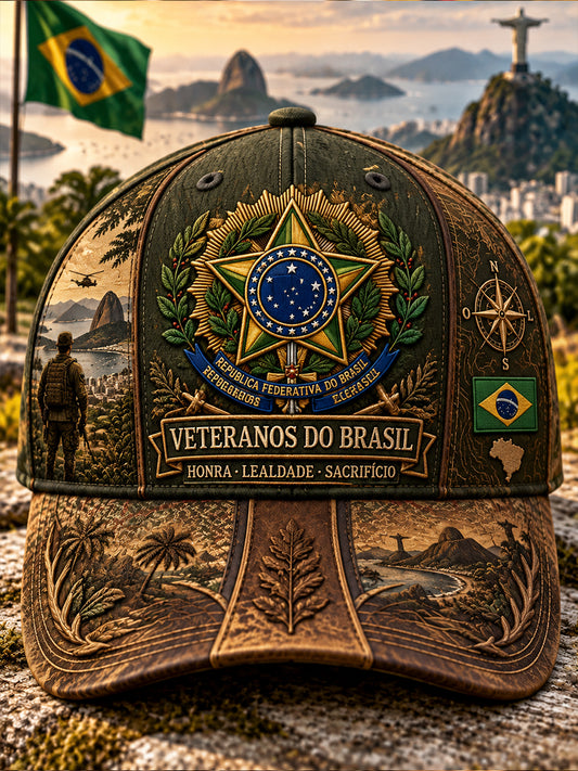 Boné impresso com tema memorial dos homens