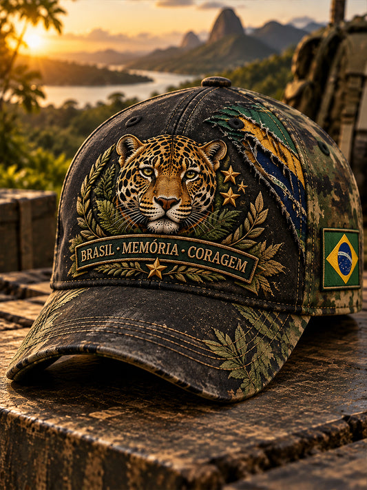 Boné estampado com tema do Memorial dos Veteranos para homens