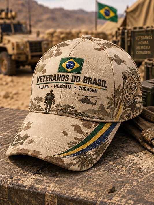 Boné estampado com tema do Memorial dos Veteranos para homens